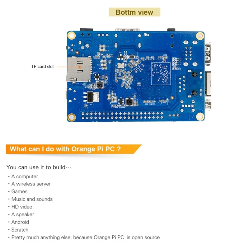 Top Deals For Orange Pi PC Arm Development Board H3 1GB DDR3 4 Core 1.6G Open Source Run Android4.4 Ubuntu Debian
