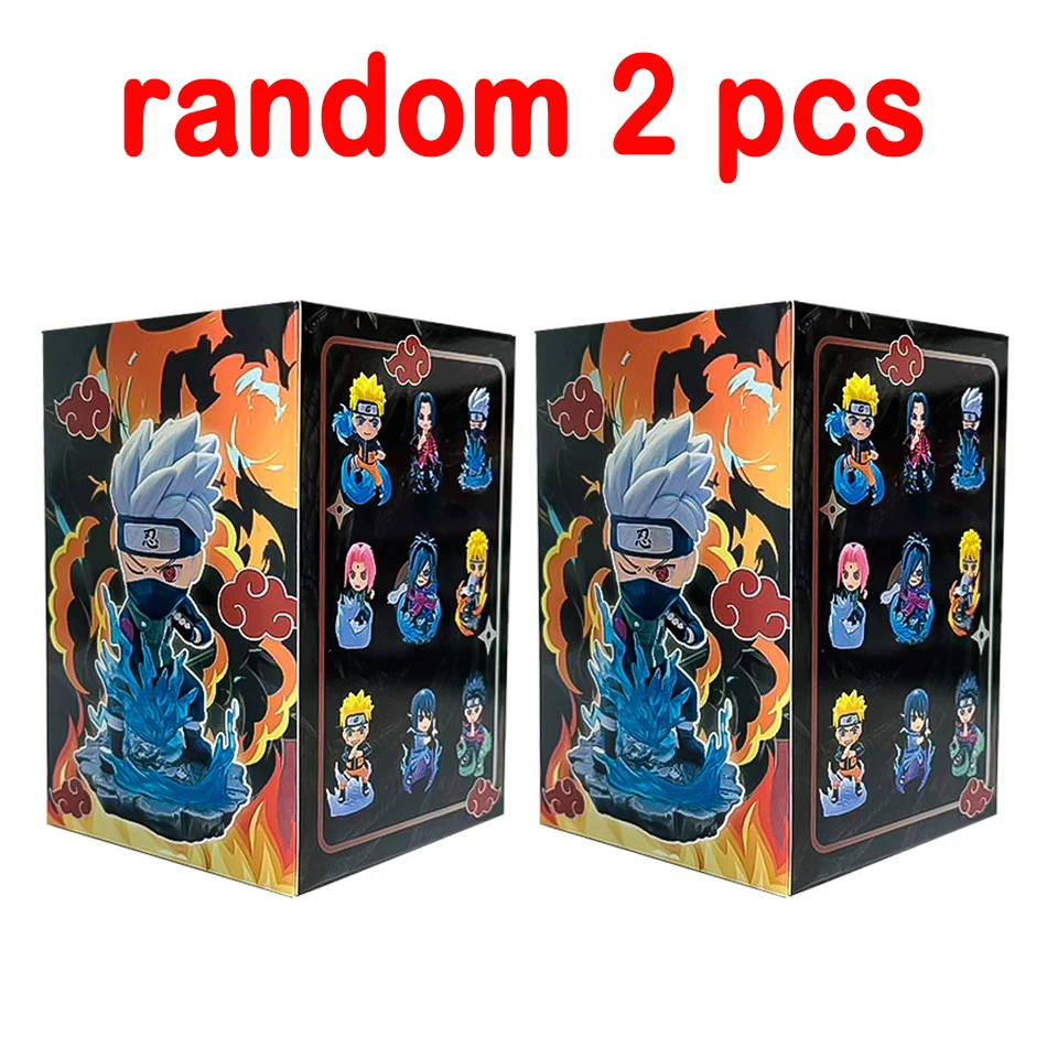 Naruto Blind Box Actionfiguren-Set Q-Version PVC Anime-Figuren Uzumaki Sasuke Itachi Kakashi Sammelmodelle Desktop-Geschenk