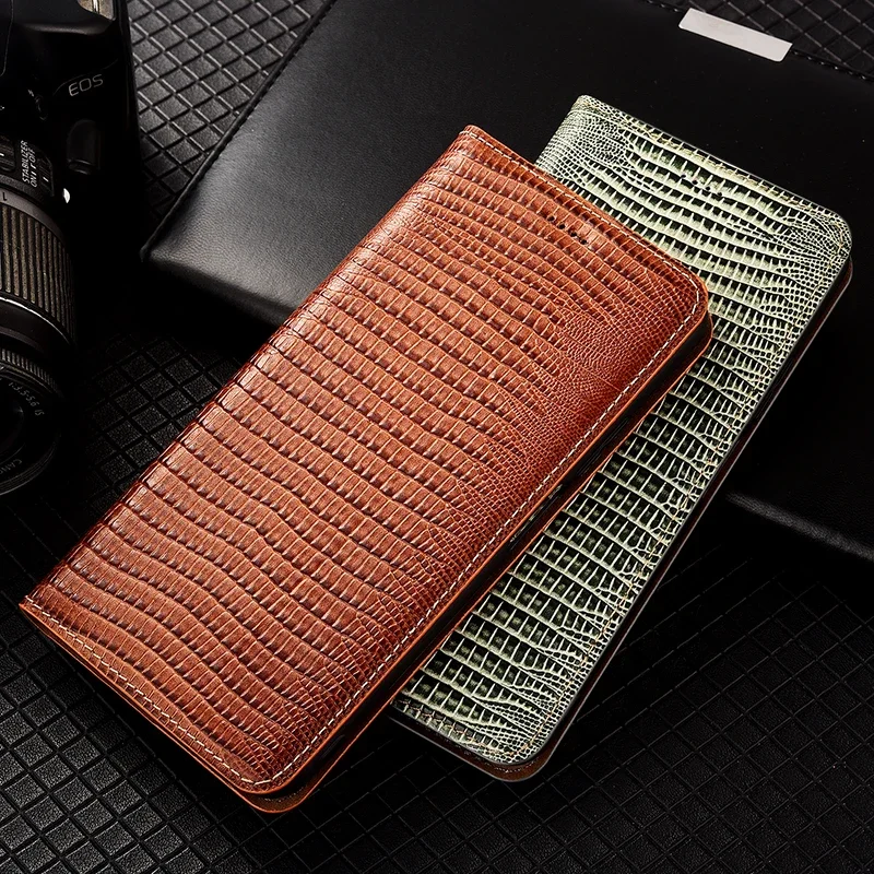 

Retro Lizard Pattern Flip Phone Case Suitable For Infinix Hot 20 20i 30 30i 40 40i Pro Play NFC Cases Magnetic Holder Cover