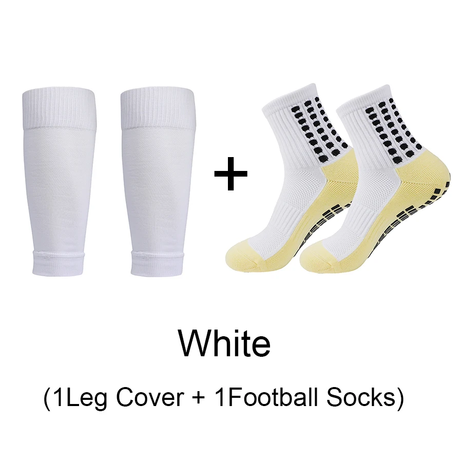 Shin Set Of High 1 Elastic Guards Football Socks Leg Coveradult Youth Outdoor Sports Protective Equipment Non-slip Soccer Socks