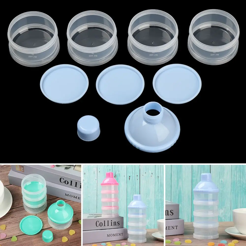 Portable 4 Layers Infant food storage box  milk bottle Formula dispenser milk powder container