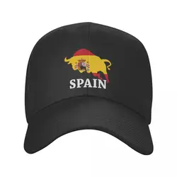 Classic Spanish Bull Spain Flag Baseball Cap Men Women Custom Adjustable Adult Dad Hat Outdoor Four Seasons Casual
