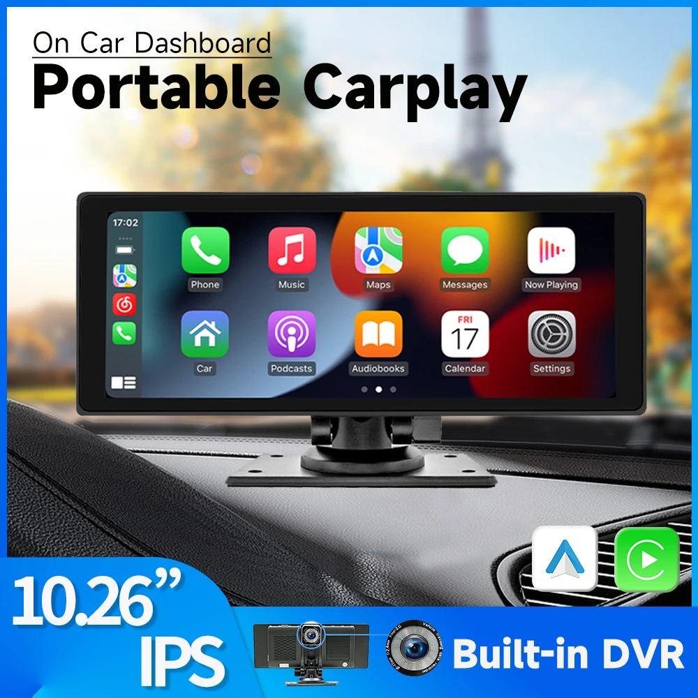 

10.26 Inch Carplay Android Auto Car Radio with DVR MP5 Multimedia Player Portable Touch Screen Video Stereo Autoradio Head Unit