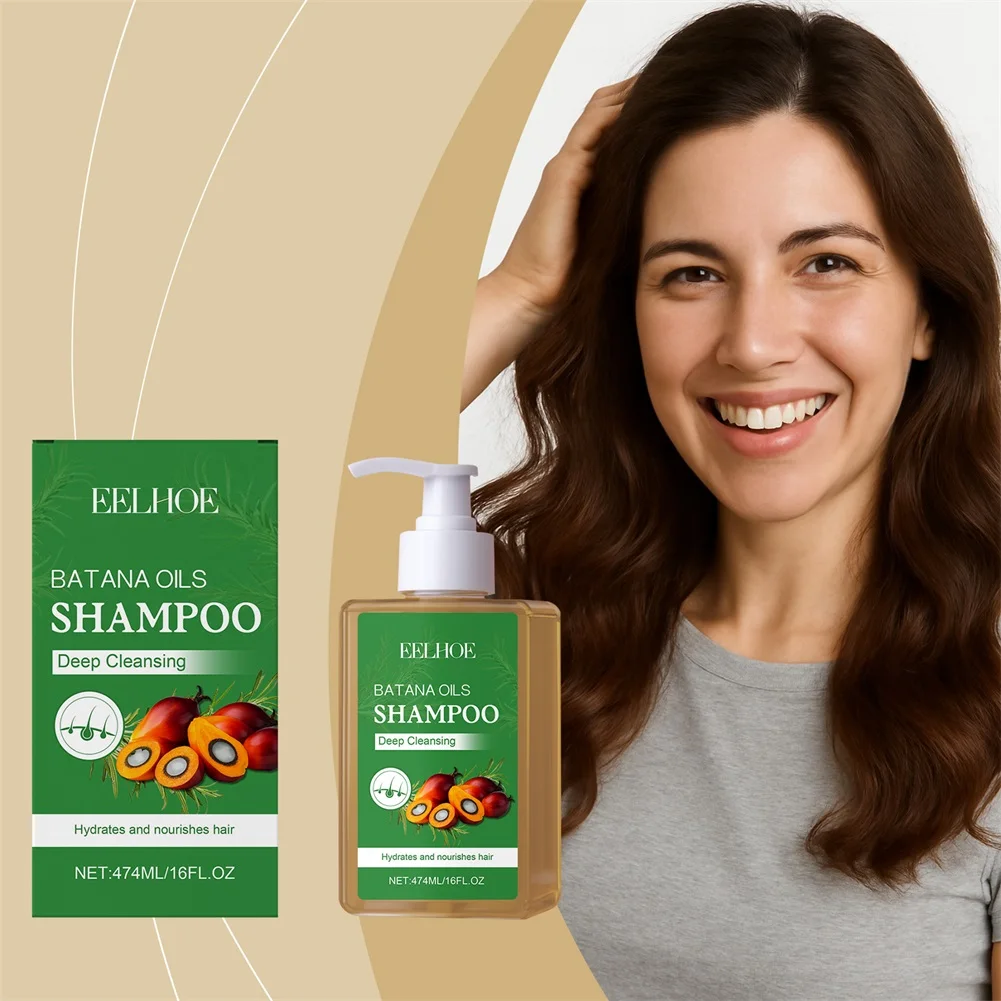 

474 мл шампунь с маслом Батана, шампунь для волос из натурального розмарина, увлажняющий продукт для ухода за волосами для глубокой очистки для мужчин и женщин
