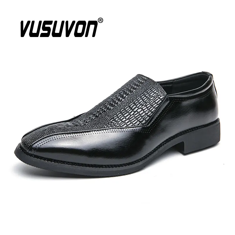 Fashion Men Loafers Retro Brogue Shoes Breathable Leather 38-46 Size Boys Black Soft Outdoor Casual Autumn Mules Dress Flats