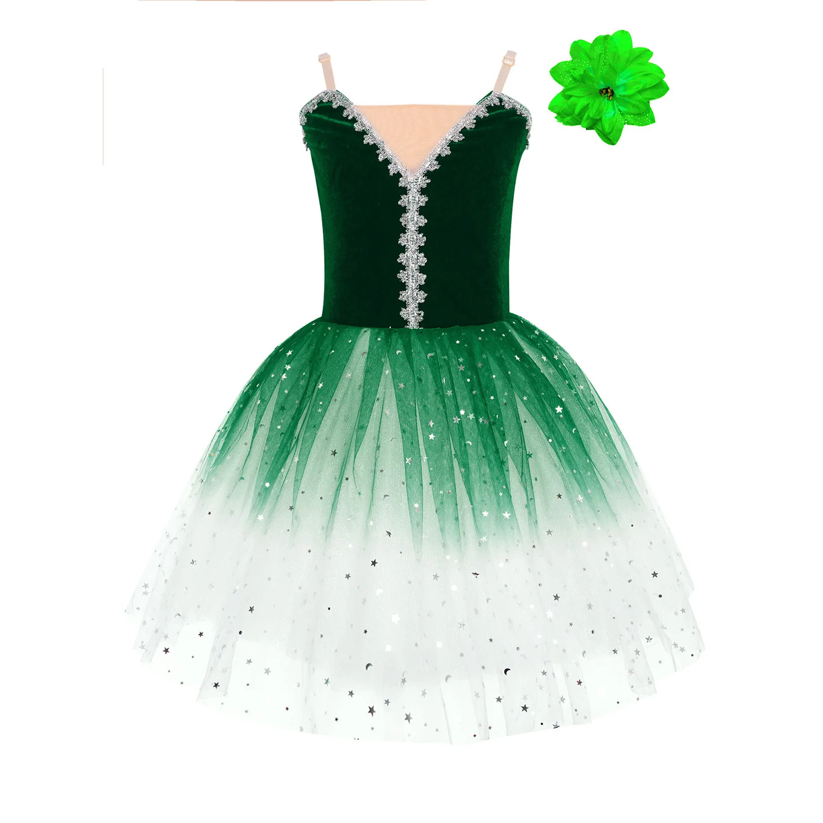 

Girls Romantic Tutu Ballet Dress Tulle White Swan Dance Dress Outfits Party Performance Costumes Tutu Ballerina Dress Dancewear