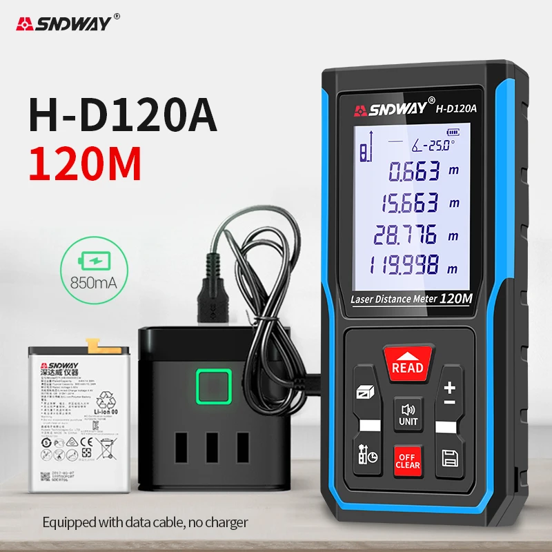 Eletrônico Digital Laser Rangefinder Medidor de Distância a Laser Roleta Rangefinder Trena Tape Measure Tools 120m 100m 70m 50m