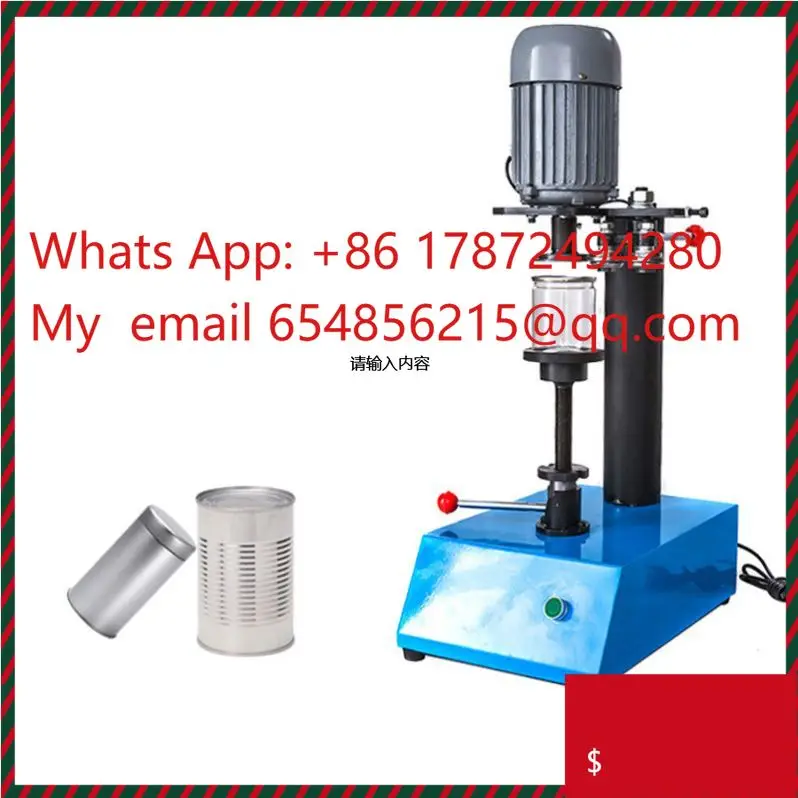 SY-TDFJ-160 Juice Water Can Filling Sealer Milk Beer Soda Tomato Sauce Ring Pull Aluminum Tin Cans Sealing Machine