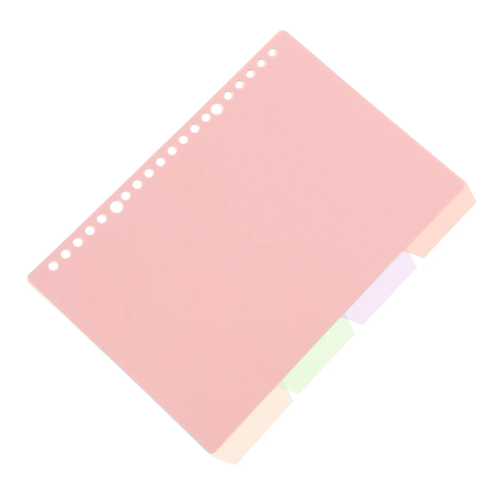 4 قطعة Pp مقسم أوراق الباستيل الموثق فواصل وردي فاتح متعدد جيب مجلد مرنة دفتر إدراج لمكتب المدرسة دوامة