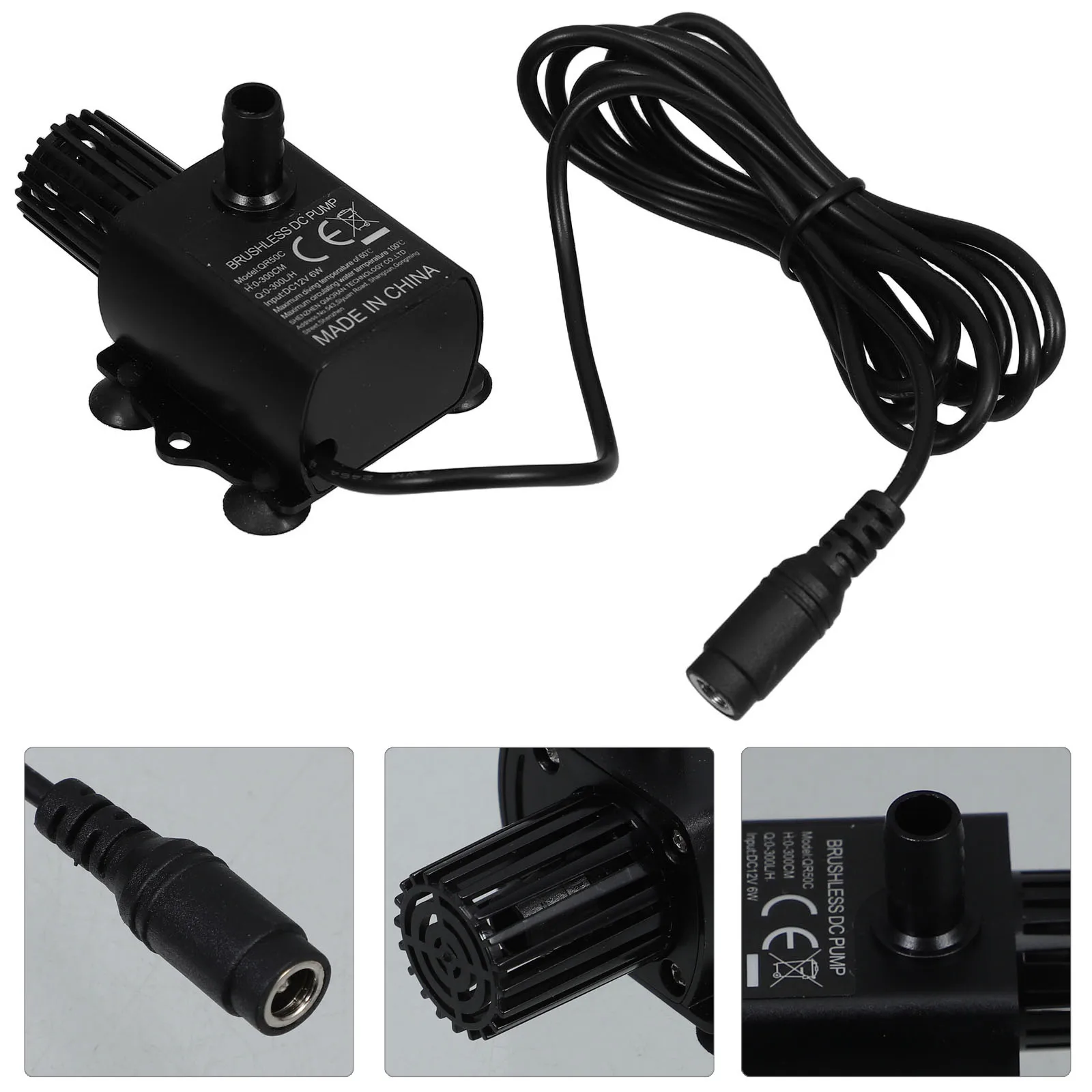 

Mini DC Submersible Water Pump Quiet Smooth Circulating for Aquarium Fish Tank Fountain Garden Pond Miniature Plastic Ceramic