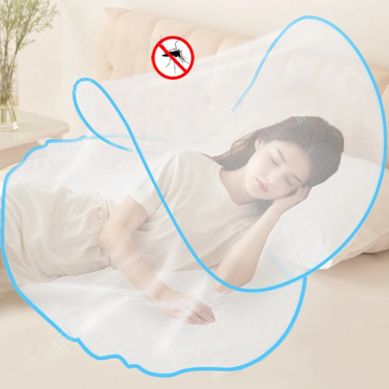 Foldable Enlarged Version Facial Mosquito Net Cover Portable Head Free Mosquito Net for Home Outdoor Travel and Camping