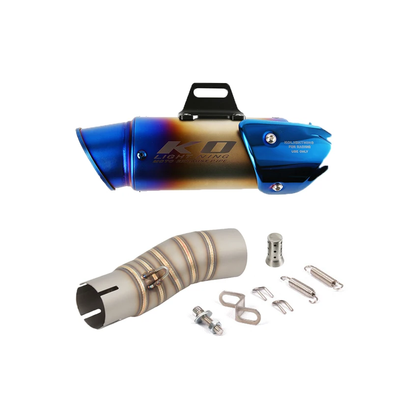 الانزلاق على ل CFMOTO 450SR NK450 450NK دراجة نارية خمار ماسورة العادم الهروب DB القاتل الأوسط ربط أنبوب الفولاذ المقاوم للصدأ 22-24