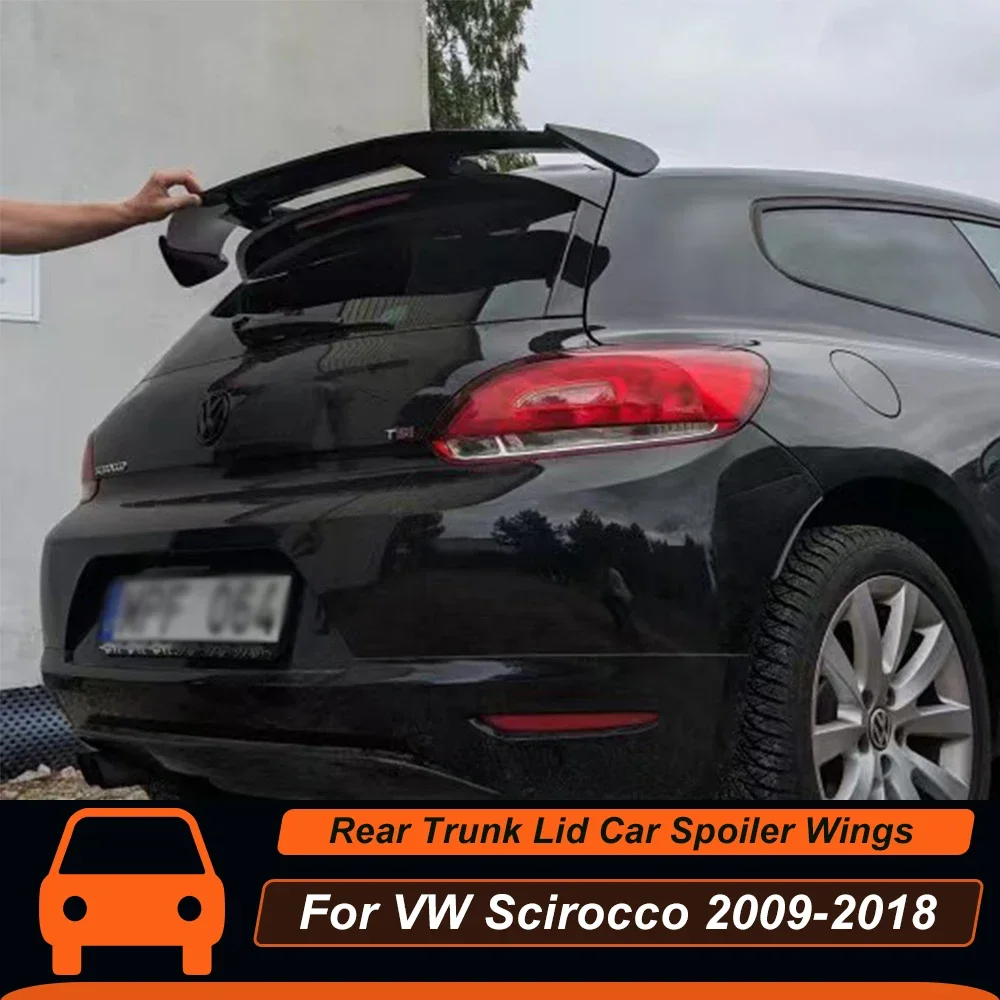 For VW Scirocco 2009 10 11 12 13 14 15 16 17 18 Standard Model Rear Roof Trunk Lid Car Spoiler Wings Exterior Accessories Parts