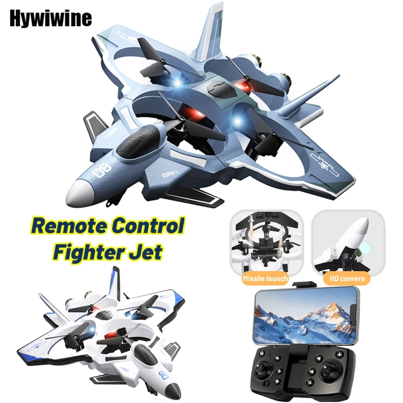 2.4G RC Aircraft with Camera Missile Launch Remote Control Helicopter Fighter Jet EVA Airplane EPP Foam Plane Toys For Kids Gift