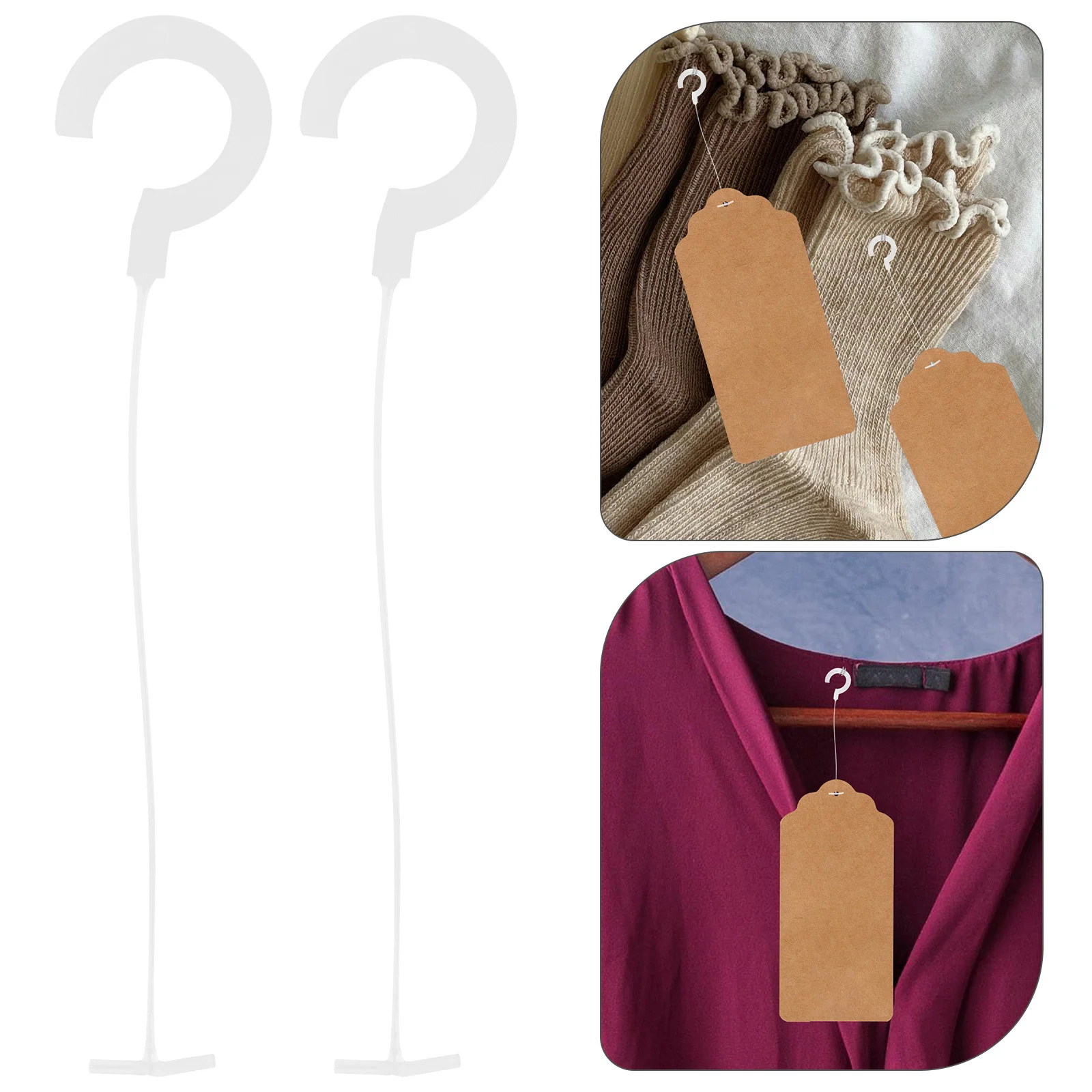 

5000Pcs Tagging Hooks Plastic Fasteners Clothing Tag Barbs Price Label Hangers Attachments J Hooks Fasteners Clothing Tag Hanger
