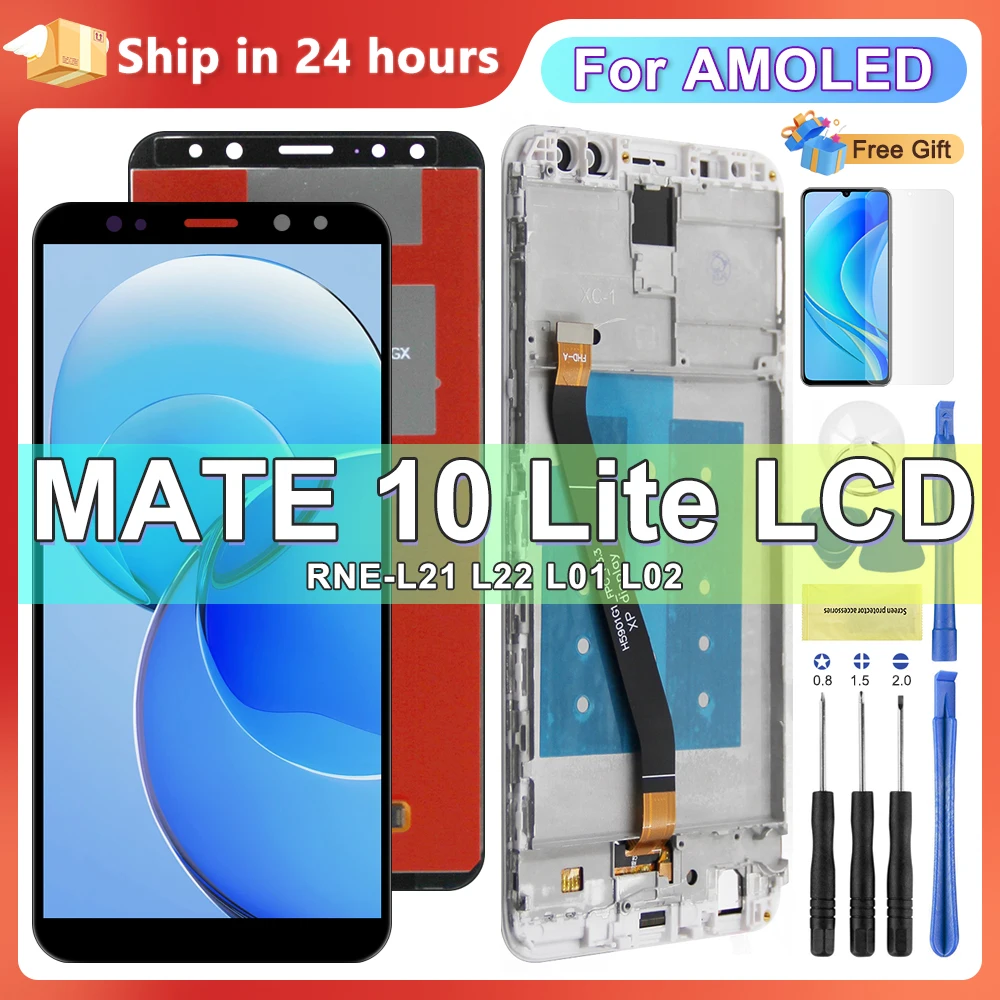 5.9 inch For Huawei Mate 10 Lite LCD RNE-L21 RNE-L22 RNE-L01 Display Touch Assembly Replace For Huawei Nova 2i Display Tested