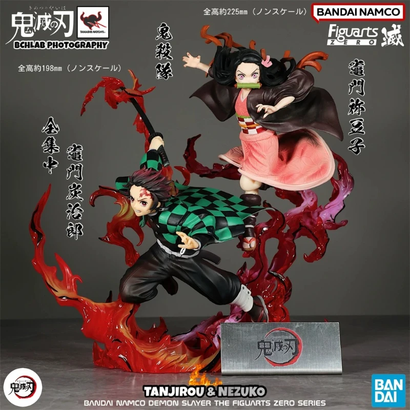 

Genuine Bandai Figuarts Zero Demon Slayer Tanjiro Kamado & Nezuko Kamado Figure Model Ornament Gift