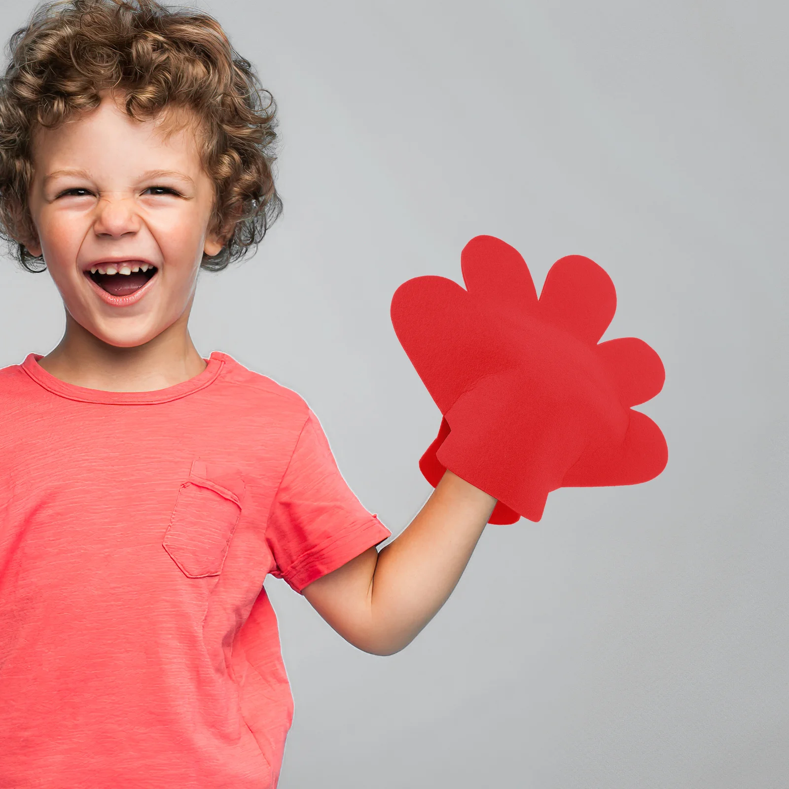 

2Pcs Five Finger Flower Cheerleading Gloves Kids Hand Props for Sport Team Cheering Dance Performance Girls Gloves