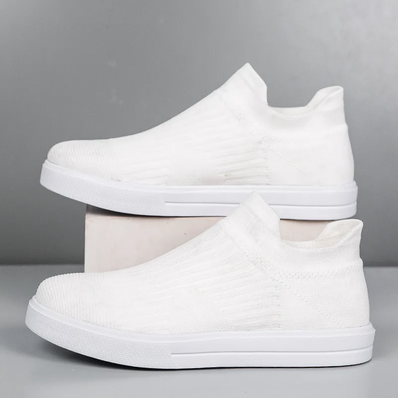 Big size Men's Shoes 2025 Autumn Fashion Versatile Breathable Mesh Surface Flying Woven Outdoor Sports Lightweight Work Shoes