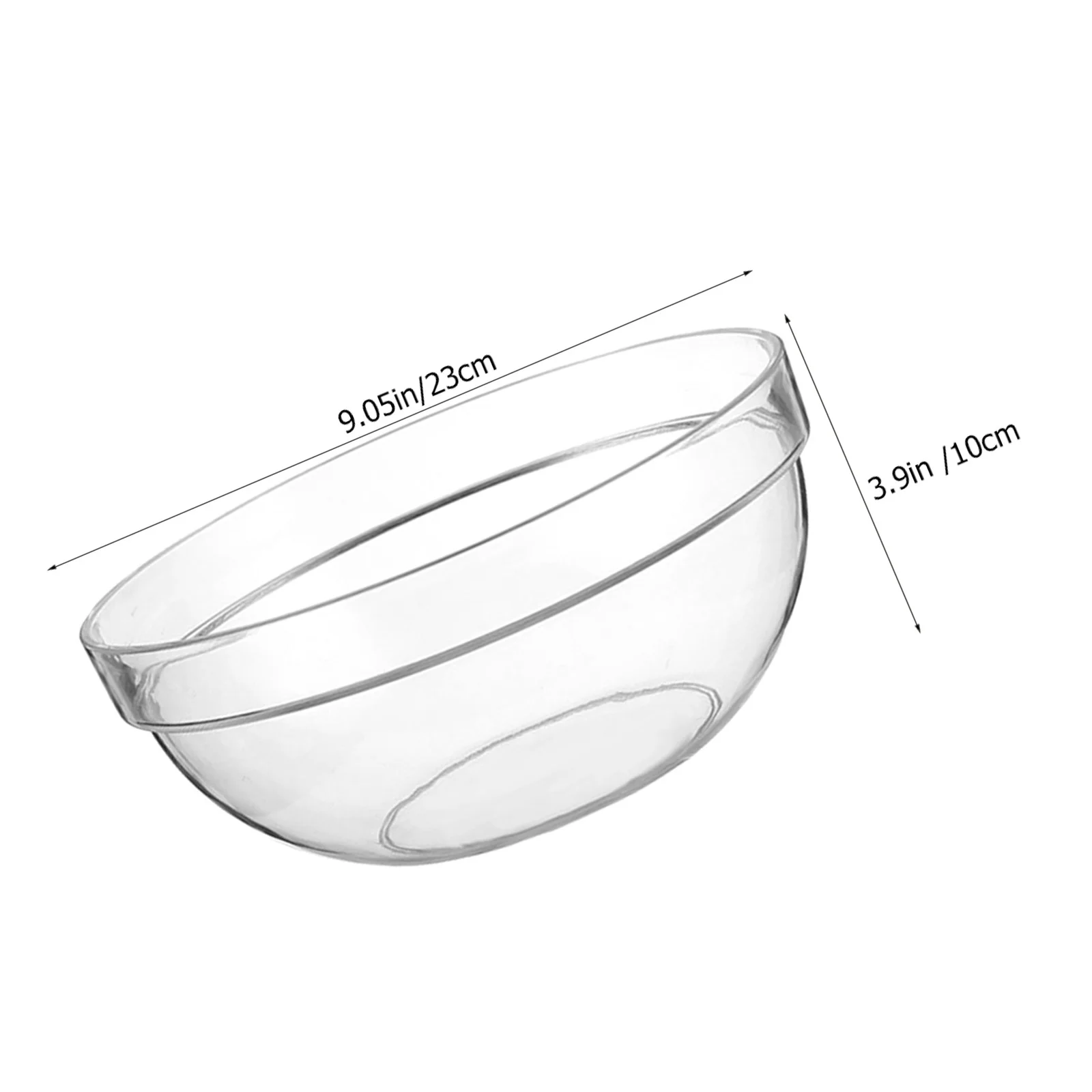 Salad Bowl Clear Fruit Food Bowl Kitchen Serving Basin For Home Restaurant Hotel Vegetable Dessert Dish Accessory