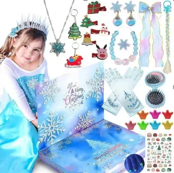 

Disney Anime Frozen Christmas Surprise Gift Box Cartoon Random Character Accessories Keychain Necklace Children's Holiday Gifts