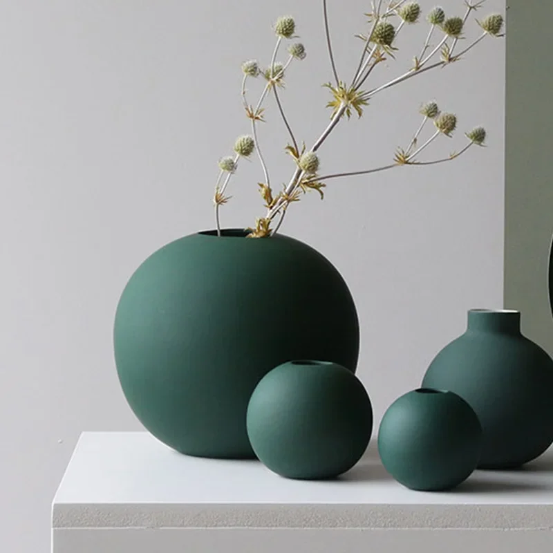 Сферическая ваза Nordic Morandi, модель входа в гостиную, украшение журнального столика