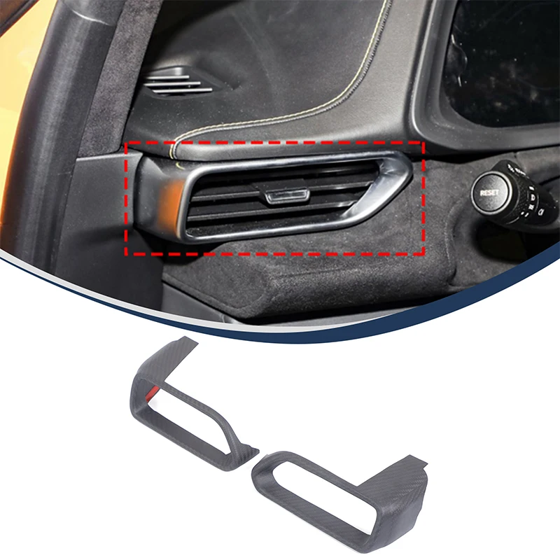 High Quality Side Dashboard Air Vent Frame Trim Sticker Real Carbon Fiber Dash Vent Bezel Decal For Lotus Emira 131 2021-2023