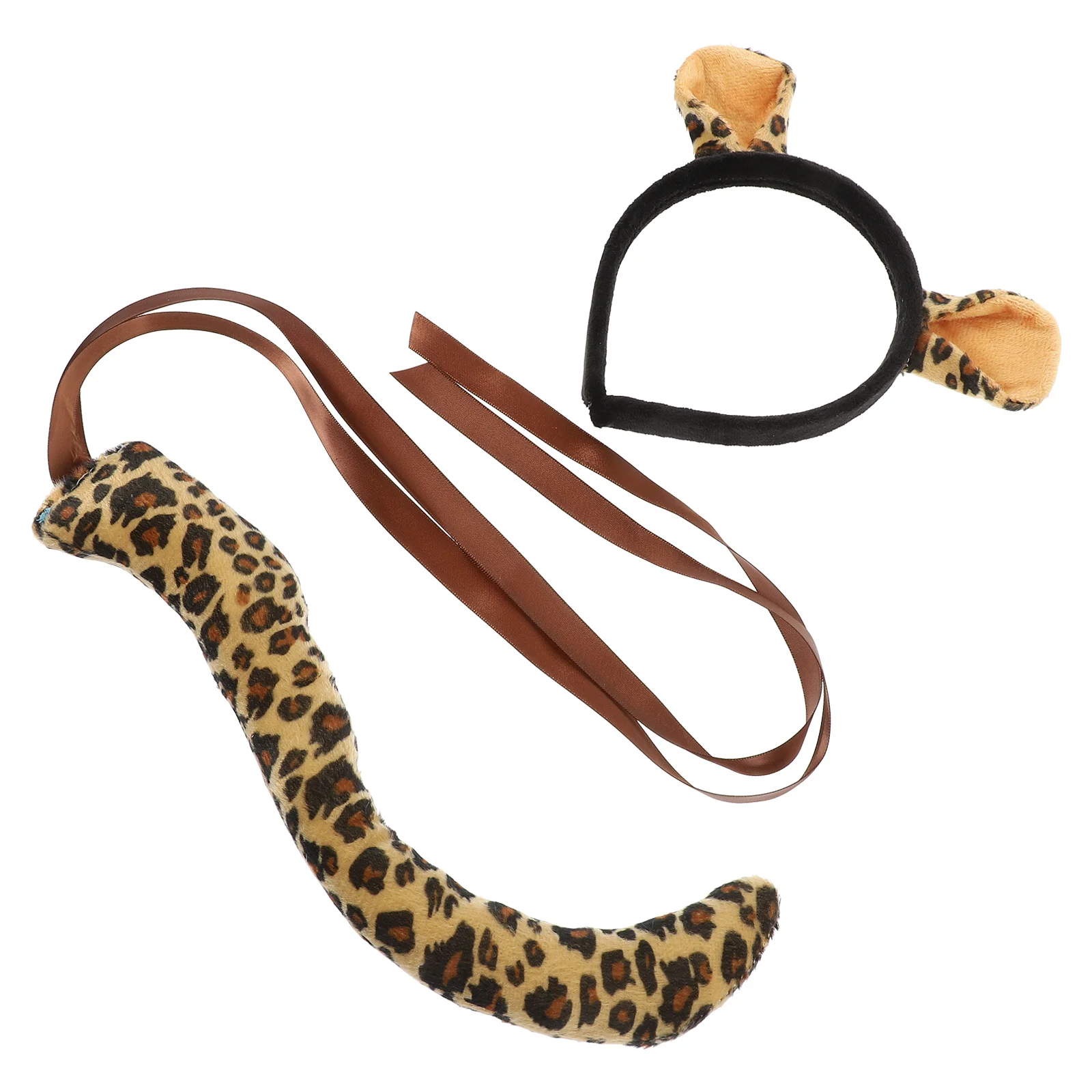 ヒョウの耳と尻尾セット 動物コスチューム コスプレアクセサリー 耐久性 長時間使用 精巧な仕上がり しっかりとした縫製 ギフト