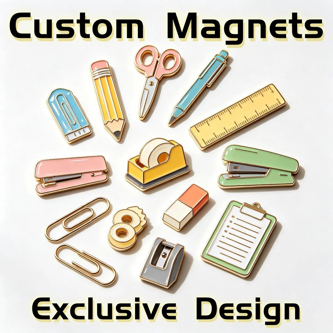 Customized Soft Enamel Logo Fridge Magnet Zinc Alloy Personalized Souvenir Magnet Wholesale Fashion Decorations Fridge Magnet