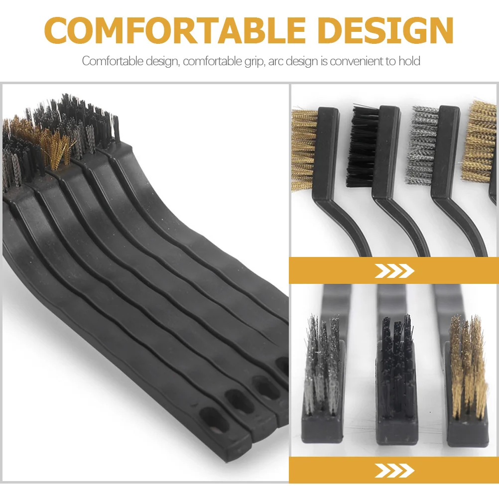 

12Pcs Cleaning Brush Small Wire Brushes Durable Industrial Wire Brush Set for Rust Paint Dirt Removal Household Crevice Cleaning