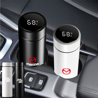 LED Temperature Display 500ML Outdoor Portable 304 Stainless Steel Vacuum Flask Thermal Thermos Bottle For Mazda MS MX3 MX5 CX30