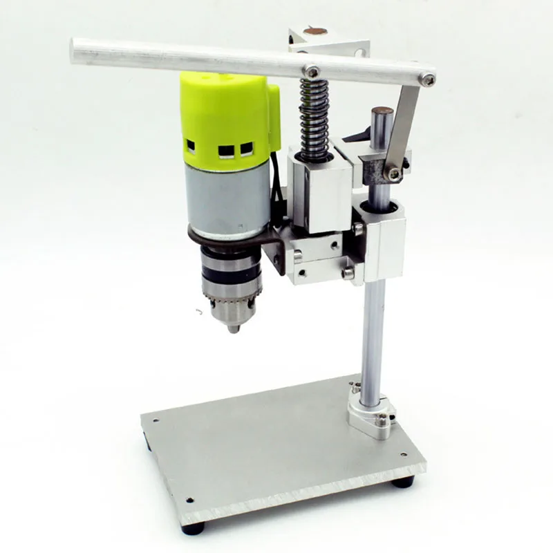 High Precision Mini Drill Floor 7 Speed Drill Chuck Electric Bench Drilling Tapping Machine DIY Wood Metal Drilling Machine