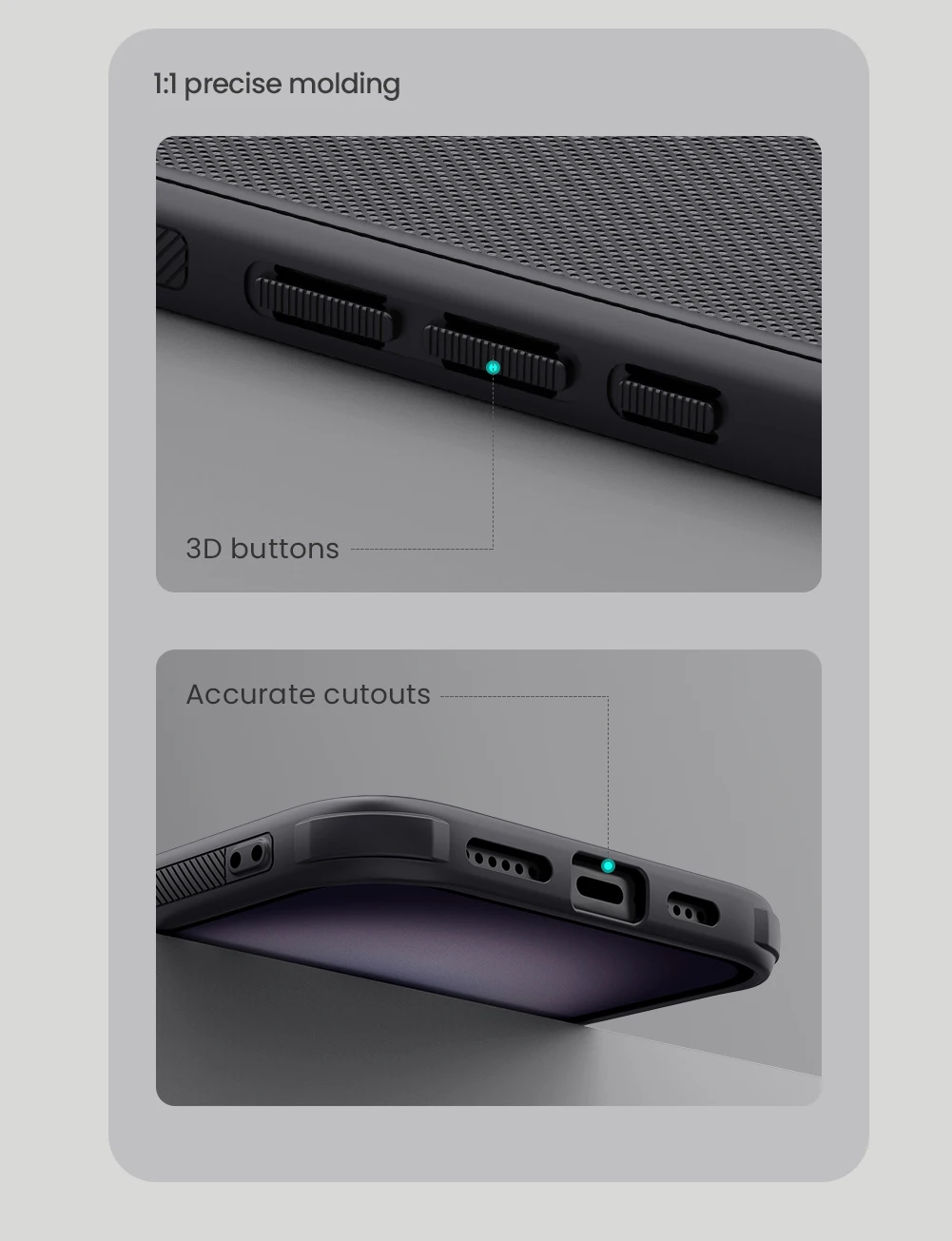 Für iPhone 16 Fall Nillkin angepasst Fall für iPhone 16 hochwertige super gefrostete Schild Fall matte PC-Abdeckung – Detail 12
