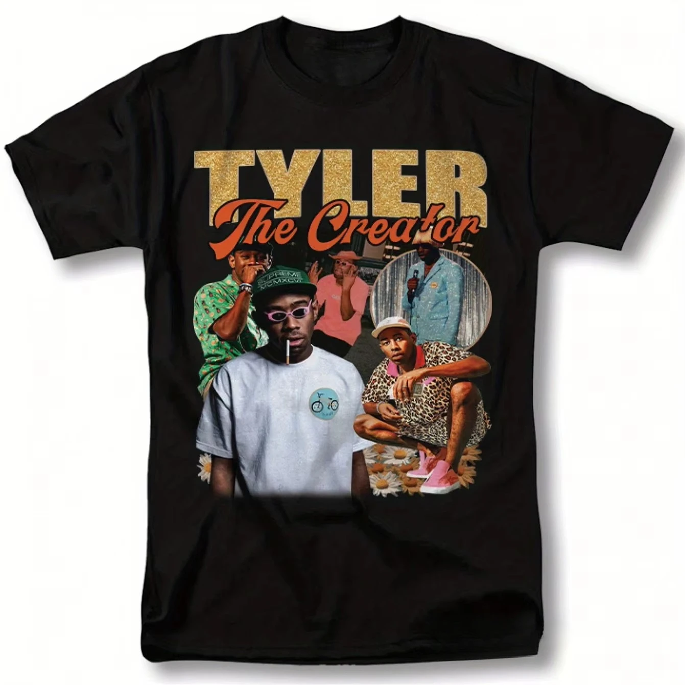 

2025 New Summer Fashion Street Series Men's Hip Hop Rapper Printed T-Shirt Retro Fashion Cotton Top