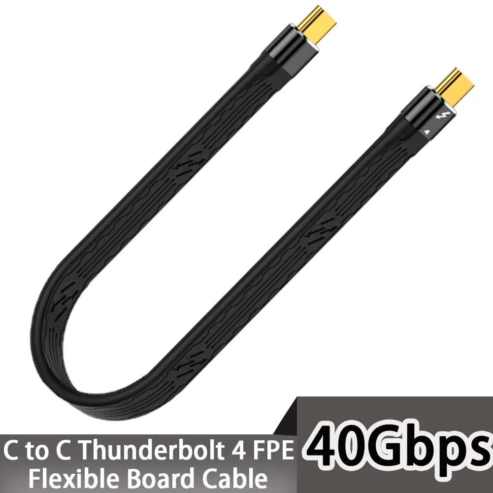 

Thunderbolt 4 Soft FPC Data Cable USB4 8K@60Hz 40Gbps USB C To Type C PD100W 5A QC4.0 Fast Charging USB-C Cable For Macbook Pro