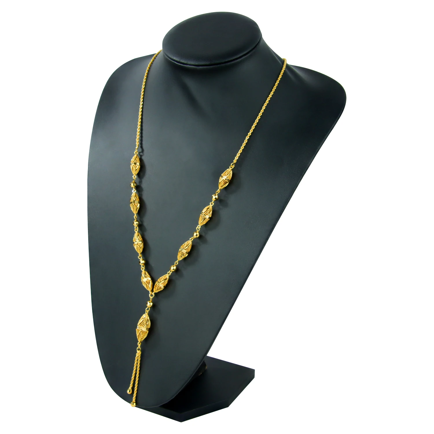 Dubai Mode Lange Halskette 21k Vergoldet Arabische Braut Hochzeit Retro Quastenketten Oman Muslimische Frauen Event Party Schmuck – Detail 12