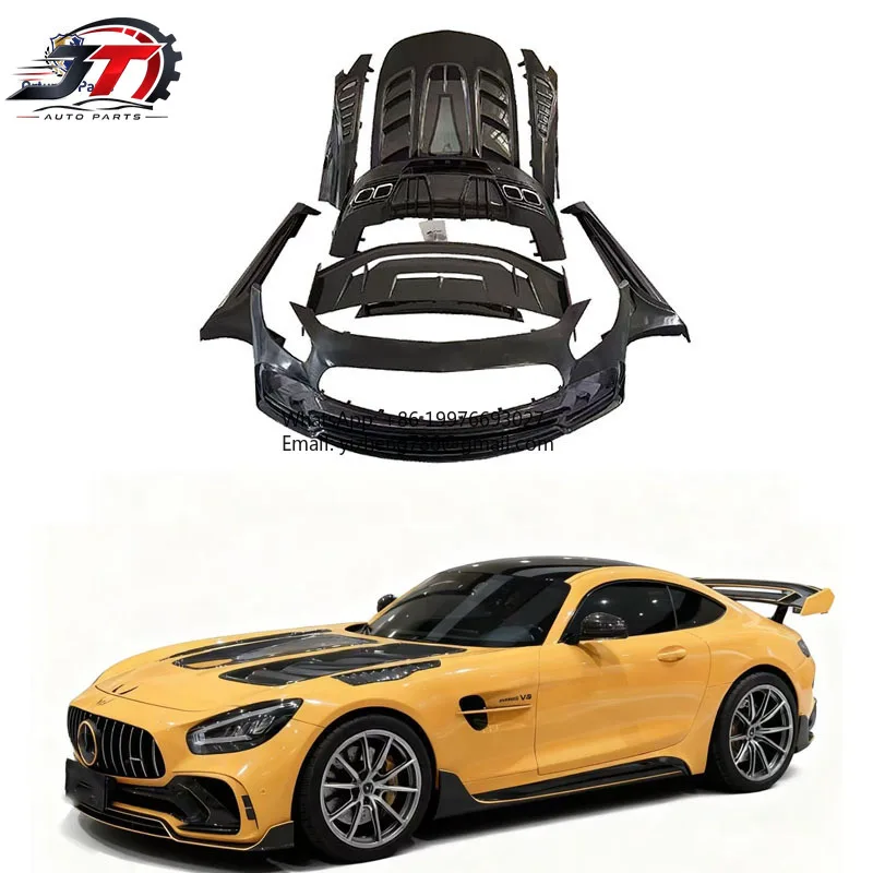 JT New Ortuner IM P2 Style 2018-2019 Benz for AMGGT Carbon Fiber Bumper Body Kit with Screw-On Attachment 6-Month Warra