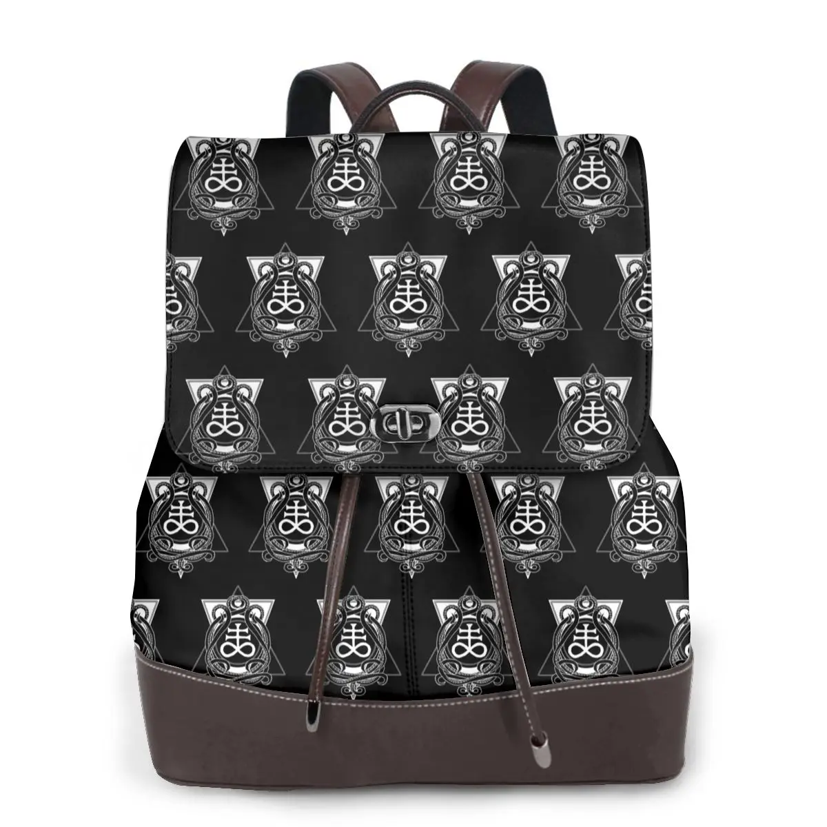 satanic-cross-leviathan's-cross-and-tentacles-bookbag-school-student-bags-hiking-travel-daypack-for-women-fashion-derma-backpack