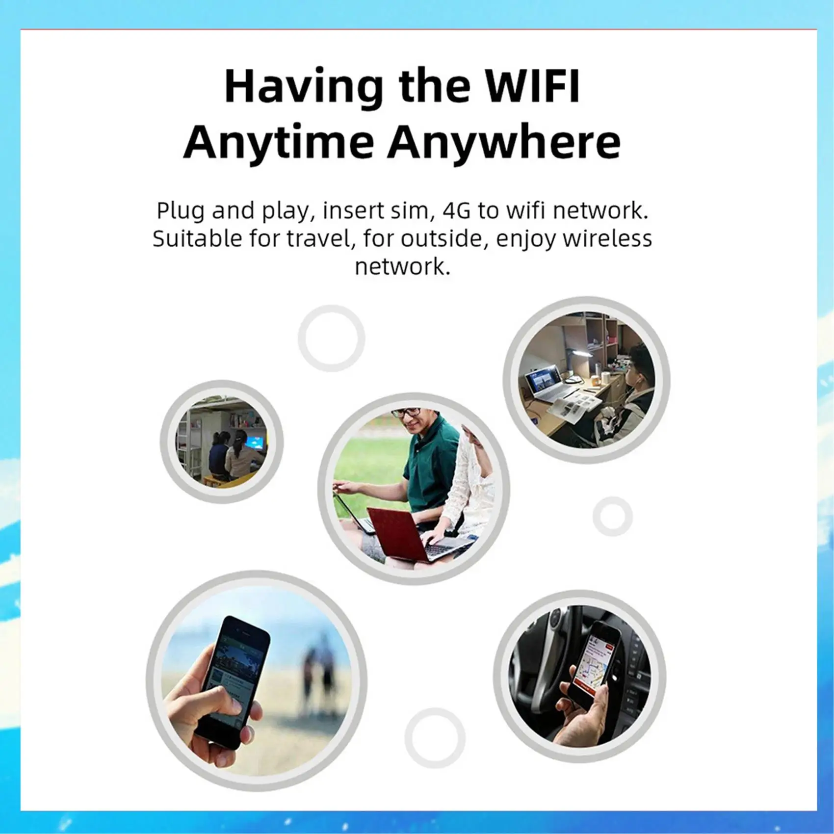 2X 4G USB WIFI Modem 150Mbps With SIM Card Slot 4G LTE Car Wireless Wifi Router USB Dongle Support B28 European Band-[A49T]