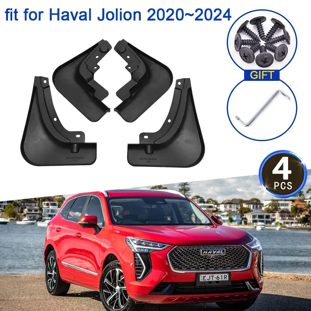 

4x For Haval Jolion 2020 2021 2022 2023 2024 Accessories Mudflap 4Pcs Front Wheel Mudguard Splash Auto Front Mud Guard MudFlaps