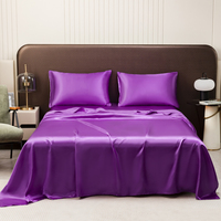 1 pc Bed Sheet for Summer Ice Cool Fabric Top Sheets Satin Smooth Flat Bed Sheet for Double Bedding (no pillowcase)