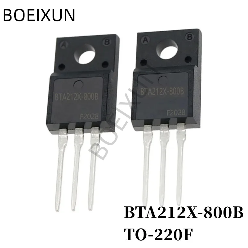 5Pcs BTA212X-800B BTA212X Thyristor TO-220F Plastic Package 12A/800V DIP Triac Large Chip