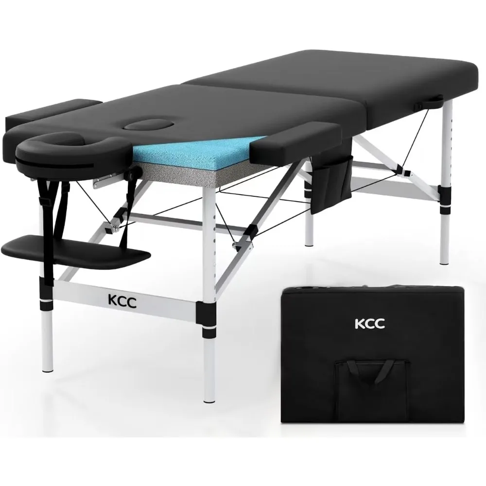 

Memory Foam Massage Table Premium Portable Foldable Massage Bed Height Adjustable, 84 Inches Long 28 Inchs Wide Home Salon Spa