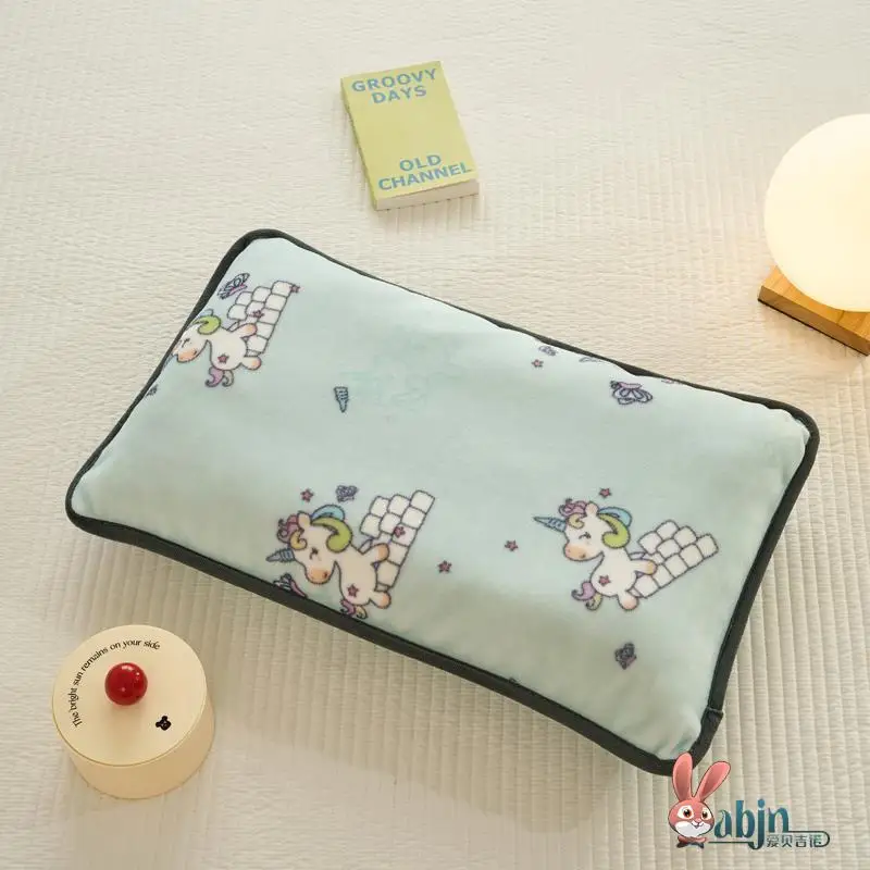 

Thiened Winter Children's Pillow Core Ne Protector Cartoon Milk Velvet Pillowcase Inner Cover Baby Pillow Kindergarten