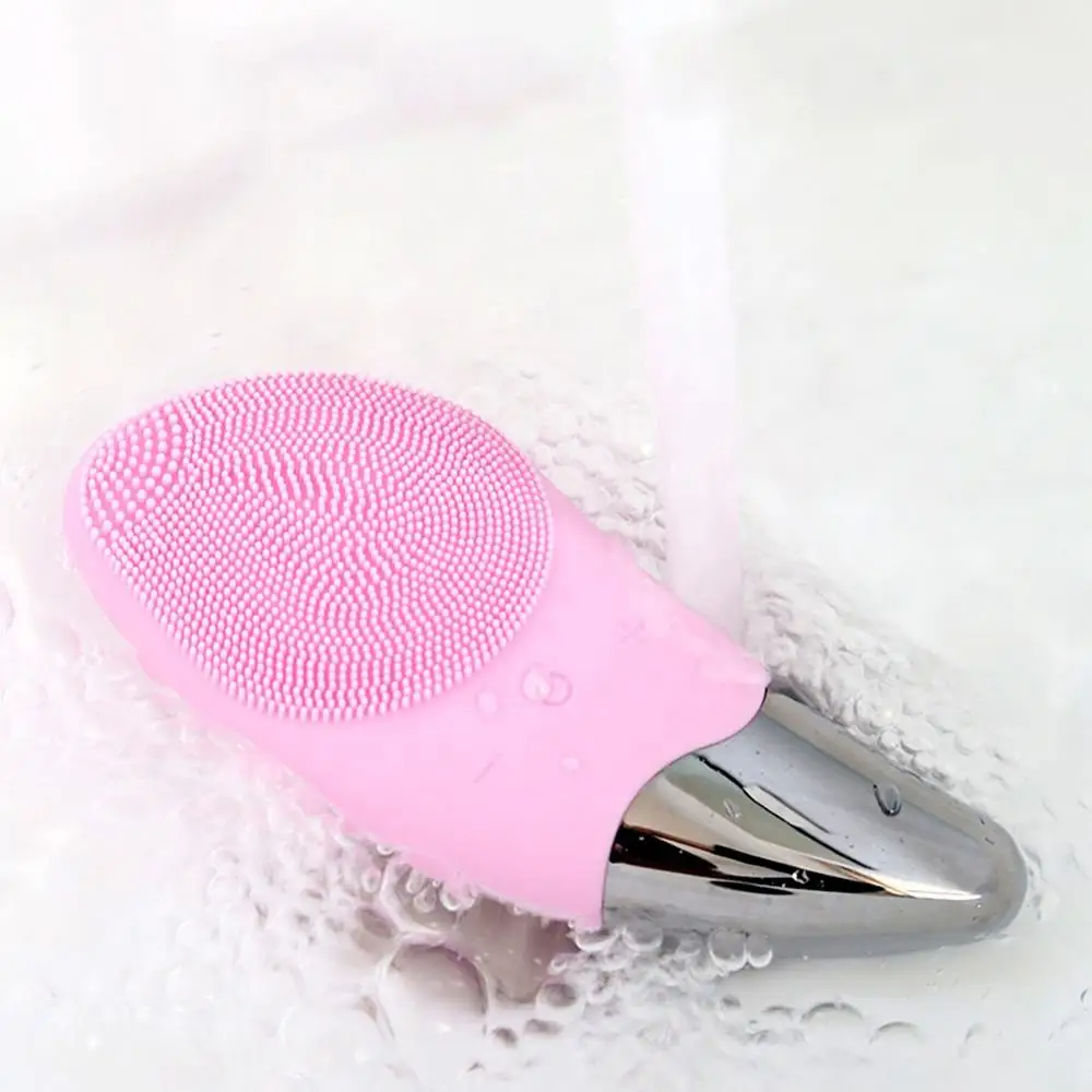 

2024 Christmas gift Rechargeable Electric Facial Cleansing Brush Private Label Cleaning Face spin Cleanser Brush