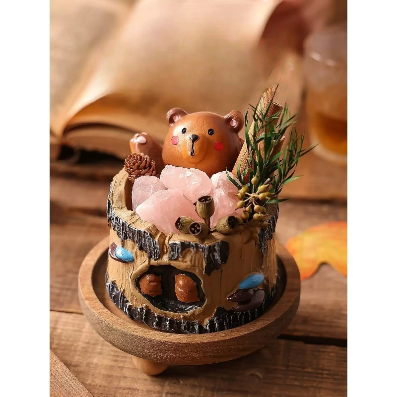 Bear Diffuser Stone Bedroom Long-lasting Aromatherapy Household Essential Oil Spar Forest Wind Ornament Birthday Gift