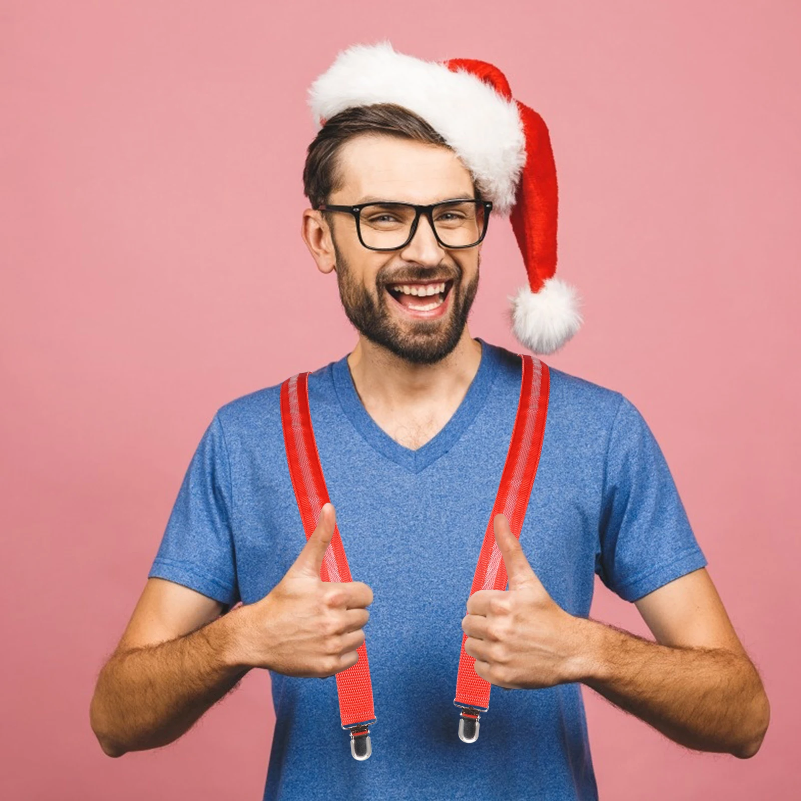 

Luminous Strap LED Glowing Suspender Elastic Adjustable Trouser Ribbon Webbing Reflective Suspenders Unisex Accessories