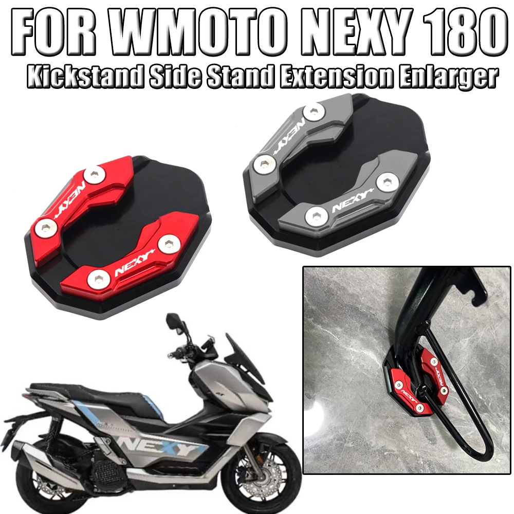 Motorcycle Kickstand Side Stand Extension Enlarger Plate Pad Accessories FOR WMOTO NEXY 180 NEXY180