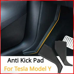 Anti kick pad para tesla modelo y 2021-2023 porta dianteira resto pedal guardas laterais protetor adesivo capa de proteção modely hw4.0 2024