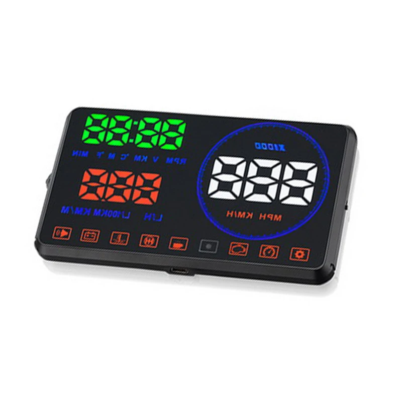 1Pcs OBD2 Car Head Up Display Generic SZWY‑M9R230‑28 Speed RPM Fuel Consumption Fault Code Clear HUD Projector